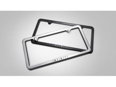 Infiniti License Plate Frame - Slimline Polished Stainless Steel, INFINITI logo T99M7-6SA0A
