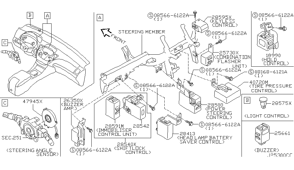 Infiniti 28500-AR200 Control Assembly-Power Steering