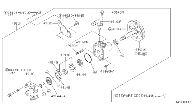 2001 Infiniti QX4 Power Steering Pump Diagram 2