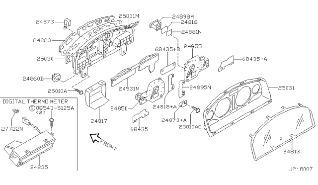 2001 Infiniti QX4 Cover-Front Diagram for 24813-3J100