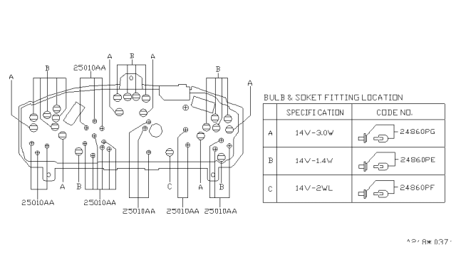 2000 Infiniti QX4 Instrument Meter & Gauge Diagram 5
