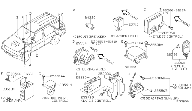 2000 Infiniti QX4 Electrical Unit Diagram 2