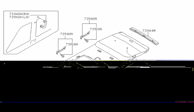 1998 Infiniti QX4 Roof Trimming Diagram 1