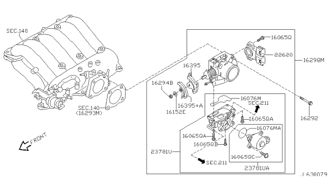 2003 Infiniti QX4 Throttle Chamber Diagram