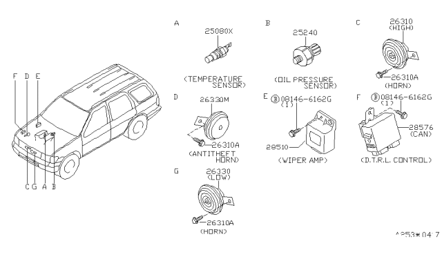 1998 Infiniti QX4 Electrical Unit Diagram 2