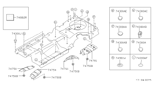 1990 Infiniti Q45 Floor Fitting Diagram 2