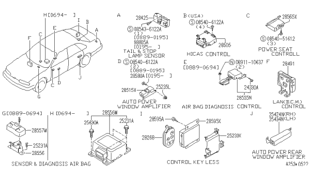 1994 Infiniti Q45 Electrical Unit Diagram 2