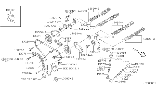 2002 Infiniti I35 Sprocket-Camshaft Diagram for 13024-31U10