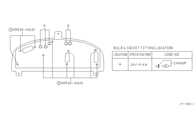 2004 Infiniti I35 Instrument Meter & Gauge Diagram 2