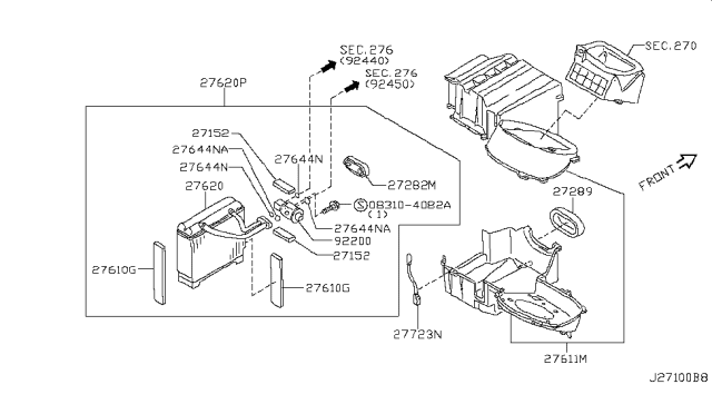 2004 Infiniti I35 Expansion Valve Diagram for 92200-4Y80A