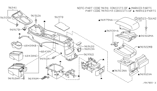 2001 Infiniti I30 Console Box Diagram 2