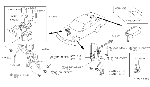 1990 Infiniti M30 Anti Skid Control Diagram