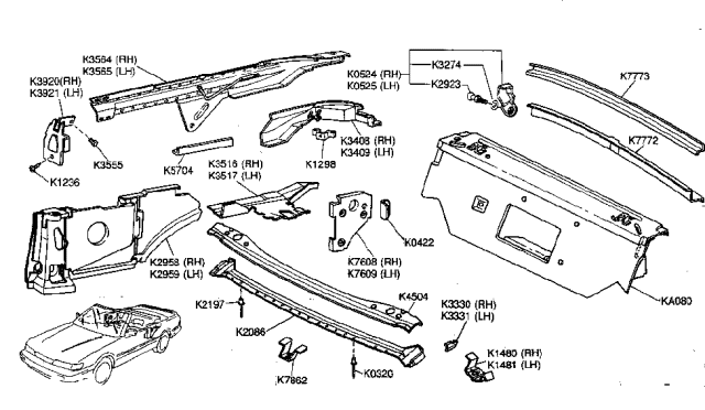 1990 Infiniti M30 Convertible Interior &    Exterior Diagram 18