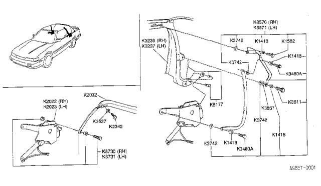 1990 Infiniti M30 Convertible Interior &    Exterior Diagram 21