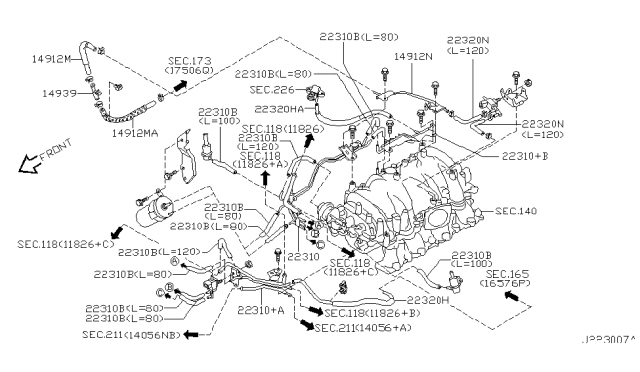 2002 Infiniti Q45 Engine Control Vacuum Piping Diagram 2