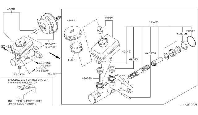 2002 Infiniti Q45 Brake Master Cylinder Diagram 2