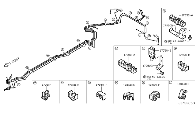 2016 Infiniti Q50 Fuel Piping Diagram 4
