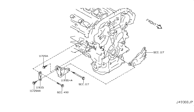 2015 Infiniti Q50 Power Steering Pump Mounting Diagram 2