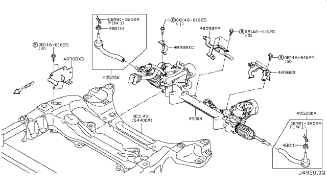 2016 Infiniti Q50 Power Steering Gear Diagram 16