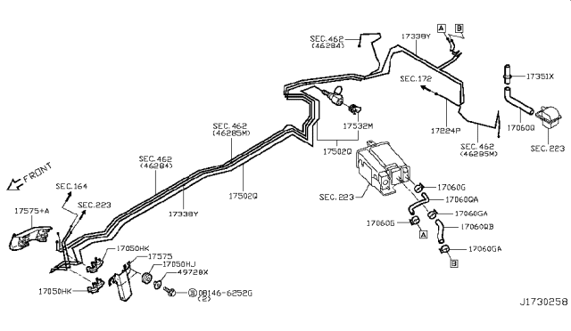 2015 Infiniti Q50 Fuel Piping Diagram 8