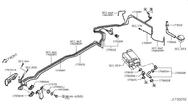 2014 Infiniti Q50 Fuel Piping Diagram 7