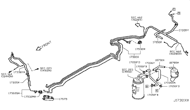 2013 Infiniti FX37 Fuel Piping Diagram 7