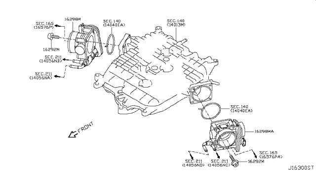 2011 Infiniti G37 Throttle Chamber Diagram 1