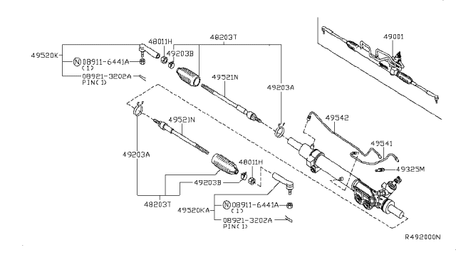 2008 Infiniti QX56 Socket Kit-Tie Rod,Outer LH Diagram for 48520-7S025