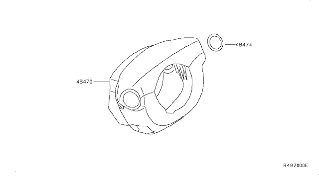 2009 Infiniti QX56 Cover Set-Steering Column Diagram for 48470-ZQ10B