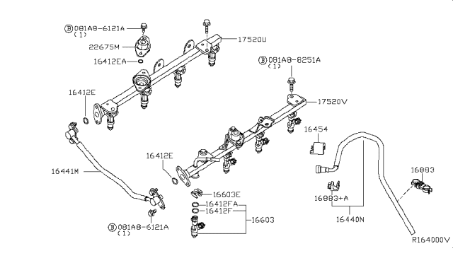 2006 Infiniti QX56 Pipe Assembly-Fuel Diagram for 17522-7S000
