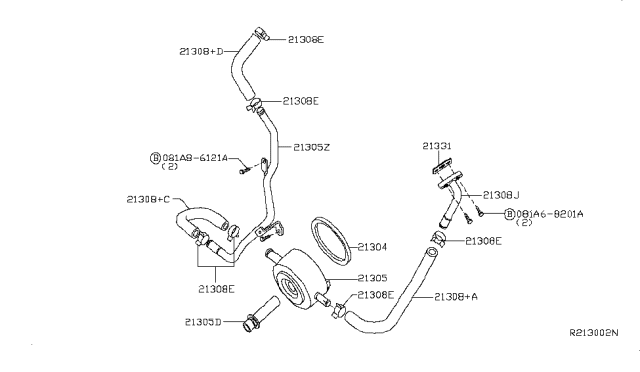 2006 Infiniti QX56 Clamp Diagram for 16439-7S010