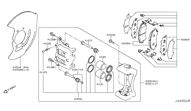 Seal Kit-Disc Brake Diagram for D1ABM-4GA0A