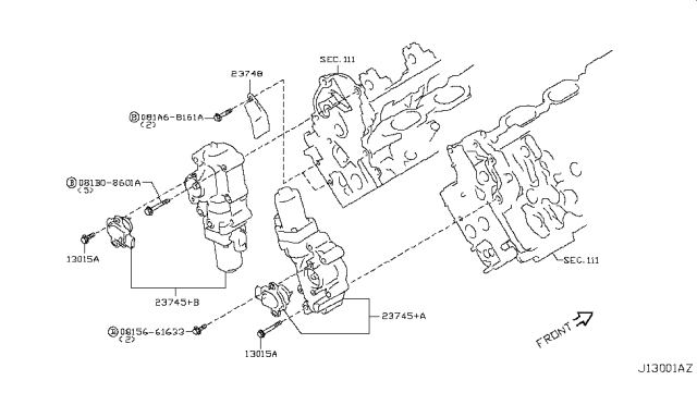 2011 Infiniti M56 Camshaft & Valve Mechanism Diagram 1