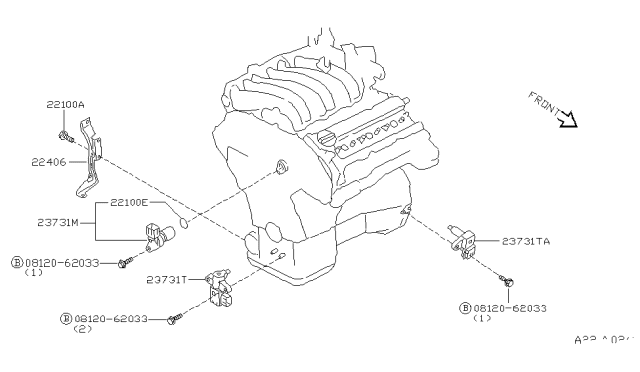1997 Infiniti I30 Seal-O Ring Diagram for 22131-38U12