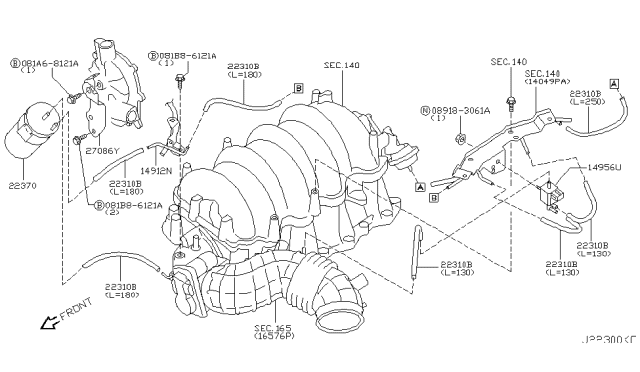 2010 Infiniti M35 Engine Control Vacuum Piping Diagram 3