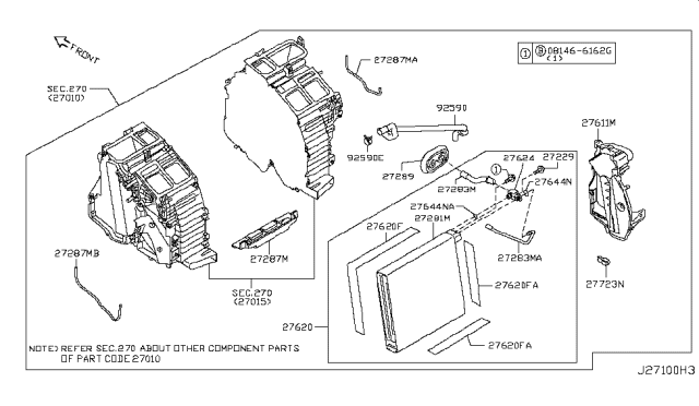 2007 Infiniti M35 Pipe Assembly-Cooler,In Diagram for 27283-EH100
