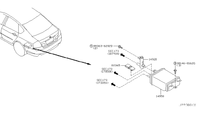 2009 Infiniti M35 Engine Control Vacuum Piping Diagram 1