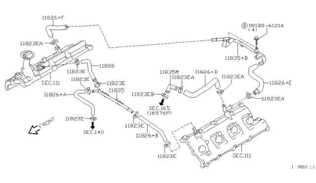 2007 Infiniti M45 Crankcase Ventilation Diagram 1