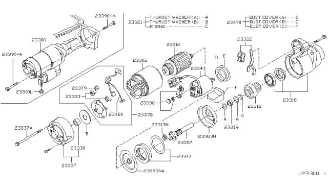 2004 Infiniti FX35 Starter Motor Diagram 1