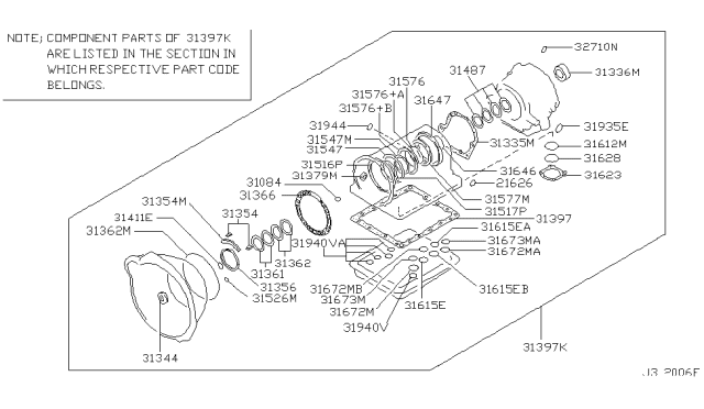 2006 Infiniti FX35 Gasket & Seal Kit (Automatic) Diagram 1