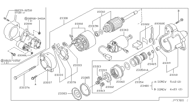 2008 Infiniti FX35 Switch Assy-Magnetic Diagram for 23343-AM600