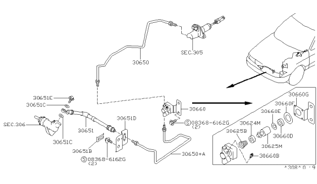 2002 Infiniti G20 Piston Clutch DAMPER Diagram for 30662-V0600