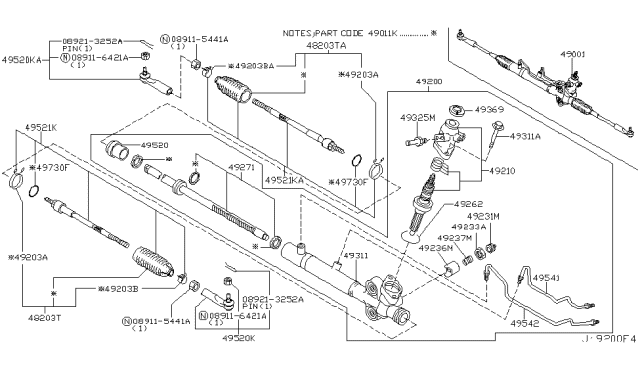 2003 Infiniti G35 Power Steering Gear Diagram 2