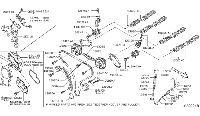 2005 Infiniti G35 Valve Assembly-SOLENOID,Valve Timing Control Diagram for 23796-EA200