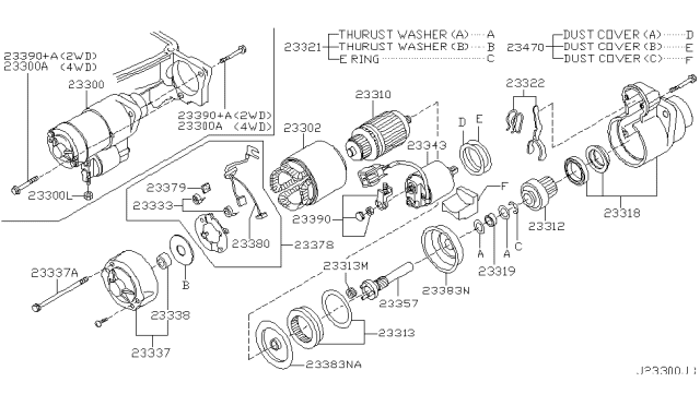 2005 Infiniti G35 Washer Set-Thrust Diagram for 23369-1P100