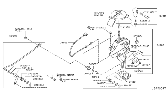 2003 Infiniti G35 Auto Transmission Control Device Diagram