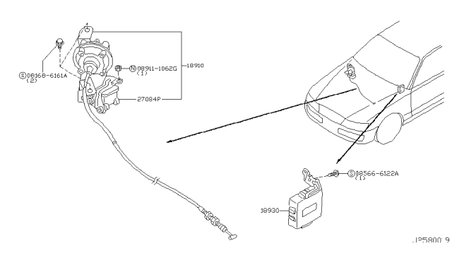 2003 Infiniti M45 Actuator Assy-Ascd Diagram for 18910-CR900