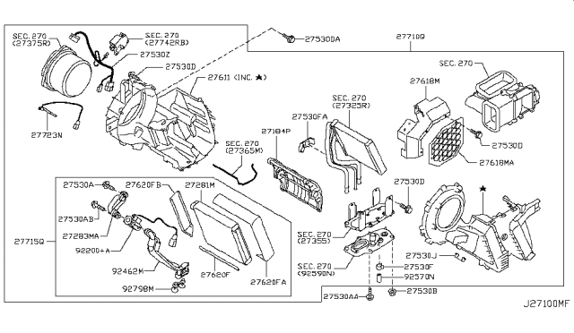 2012 Infiniti QX56 Pipe Assembly - Cooler, In Diagram for 27283-1LA1A