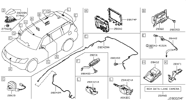 2018 Infiniti QX80 Screw Tapping Diagram for 08540-4122A
