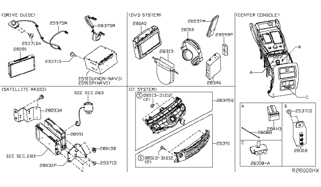 2016 Infiniti QX60 Connector-Auxiliary Audio System Diagram for 284H3-9NF0A